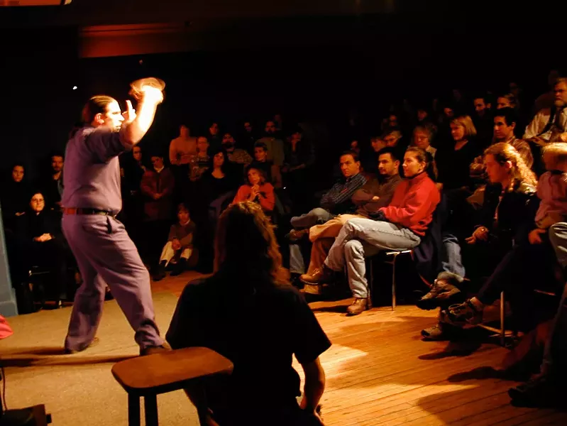 The deaf/hearing poetry group, Flying Words, performing at Writers & Books. - PROVIDED PHOTO