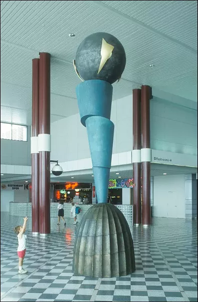 Wendell Castel's "Lunar Eclipse" was installed in 1992 and removed in 2005. - PHOTOGRAPH COURTESY OF RICHARD MARGOLIS