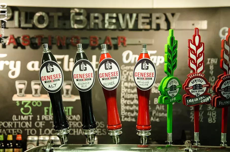 The Genesee Brewery is still producing large quantities of its iconic beers, but with the opening of the Genesee Brew House, it’s started producing small batches of craft beer, too. Some of those offerings are scaled up for production in the main brewery. - PHOTO BY MARK CHAMBERLIN