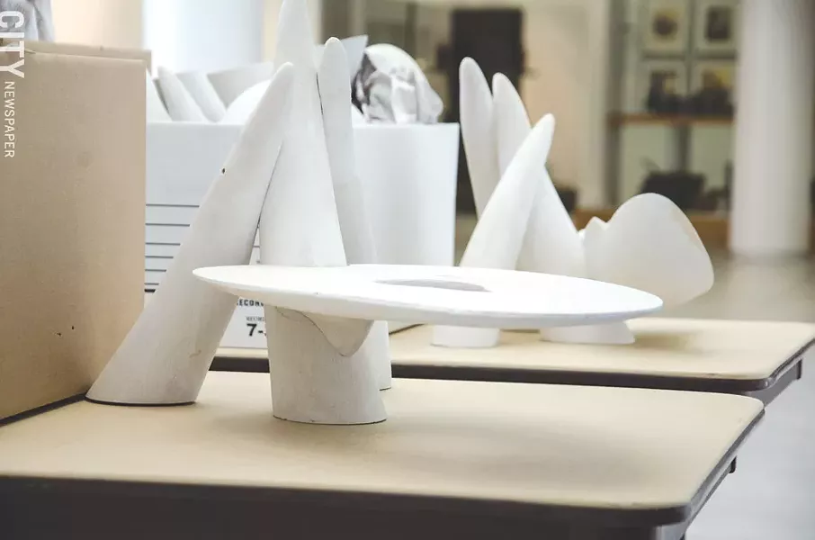Castle hand-carves models of his furniture designs from urethane, which will be 3D scanned to maintain every detail. - PHOTO BY MARK CHAMBERLIN