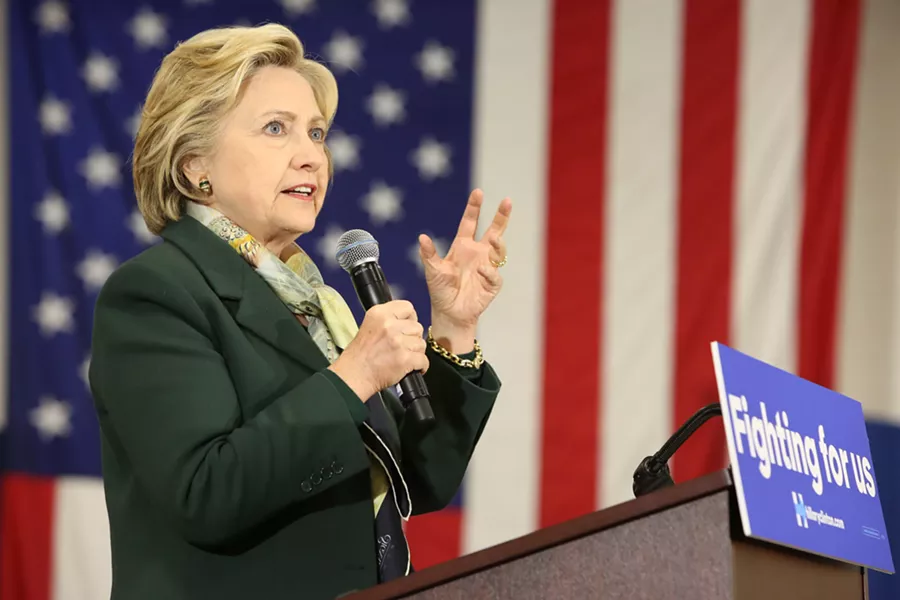 Hillary Clinton spoke to a crowd of about 2200 people at MCC earlier this year. - PHOTO BY JOHN SCHLIA