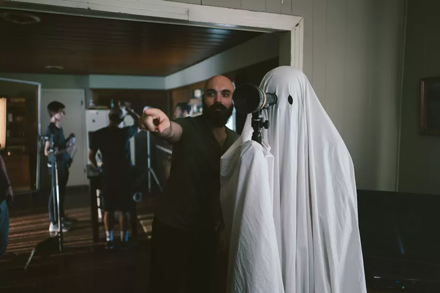 David Lowery on the set of "A Ghost Story." - PHOTO BY BRET BURRY, COURTESY OF A24