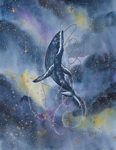 Art by Virginia McDonald created in response to J. Edward Moss's poem, "blu." - PHOTO PROVIDED