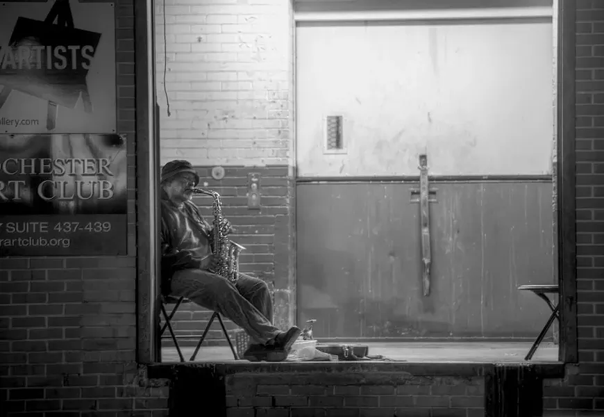 Sax player Hosea Missouri Taylor Jr. - PHOTO BY AARON WINTERS