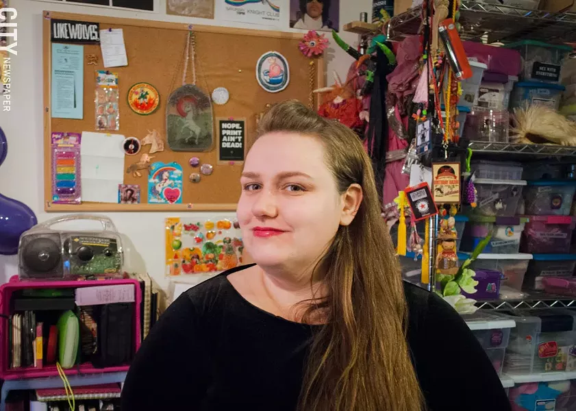 Margaret Storms in her home studio. - PHOTO BY RYAN WILLIAMSON