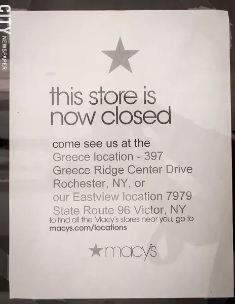 The former Macy's space at Marketplace Mall will be converted into smaller outlet shops. - PHOTO BY RYAN WILLIAMSON