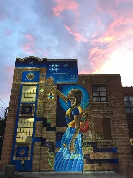 Nani Chacon’s 2017 mural in Kingston, New York, titled “We’ve Always Found Our Way Home.” - PHOTO PROVIDED
