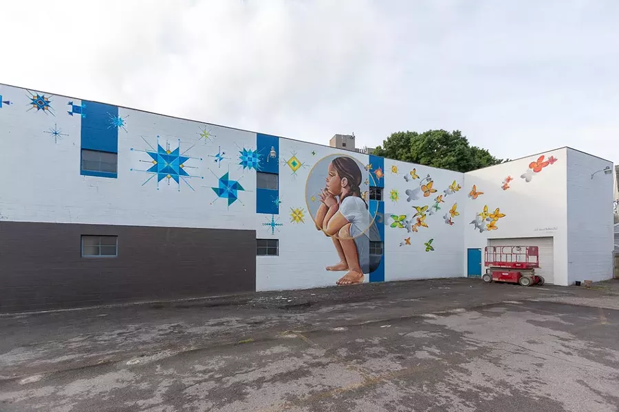 Nani Chacon's mural in the Swillburg neighborhood. - PHOTO BY TED WONG