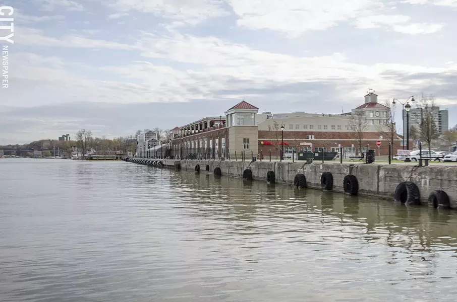 Prime property at the Port of Rochester area, where the Genesee River flows into Lake Ontario, is still awaiting a developer. - FILE PHOTO