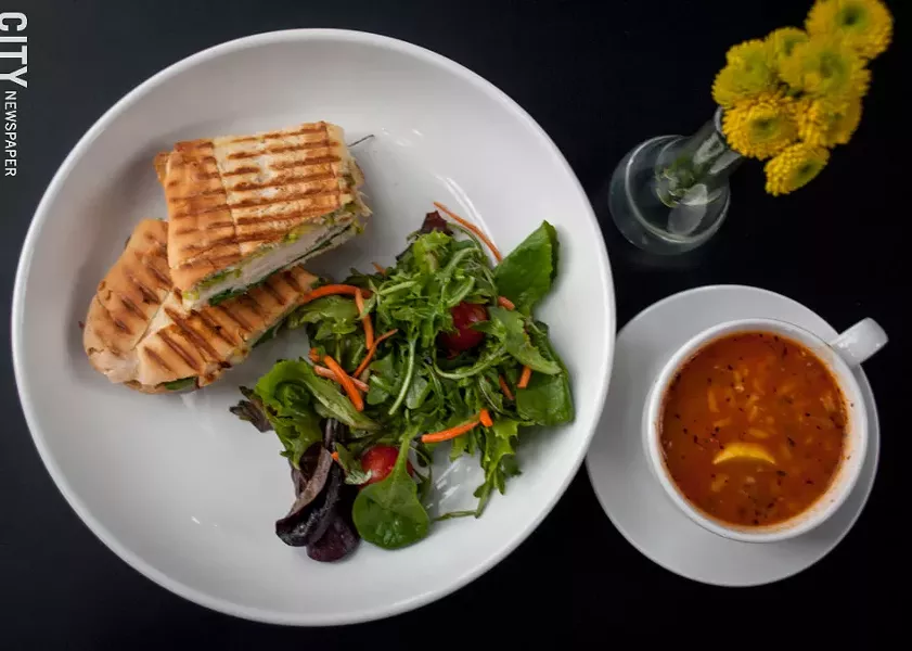 During the daytime hours, Café SOL's menu features panini, soups, and other light fare. - PHOTO BY REBECCA RAFFERTY