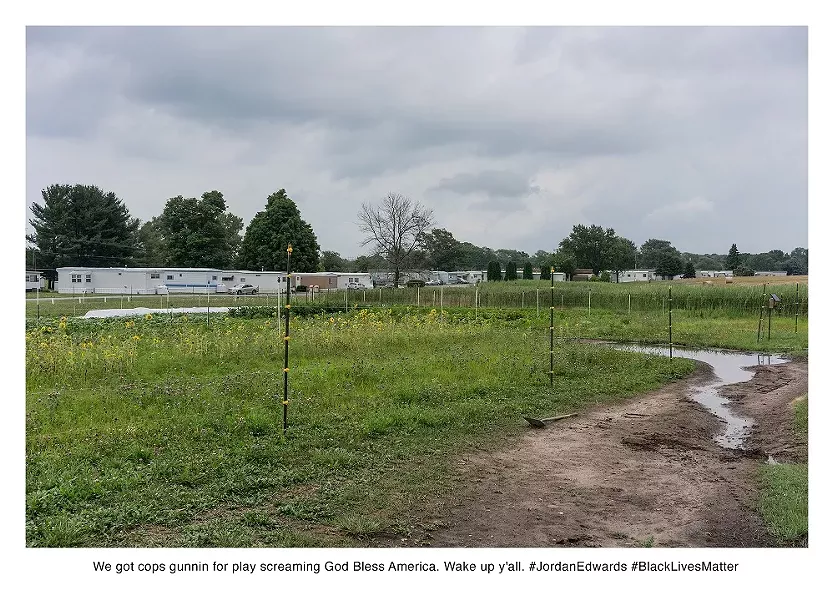 On April 29, 2017, 15-year-old Jordan Edwards was fatally shot by police officer Roy Oliver in Balch Springs, Texas. A tweet sent from this location in Rochester joined the national (online) discussion on the tragedy. - PHOTO COURTESY LARSON SHINDELMAN