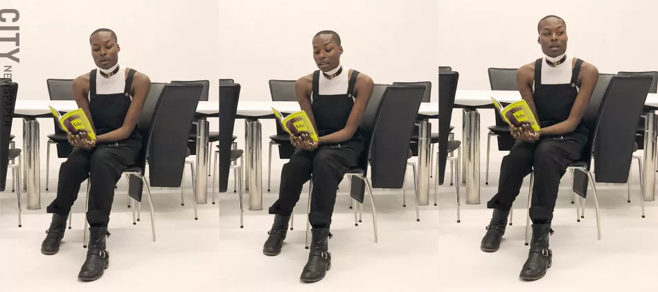 Jahmal B. Golden reads from their book of poetry, "Yves, Ide, Solstice." - PHOTOS BY REBECCA RAFFERTY