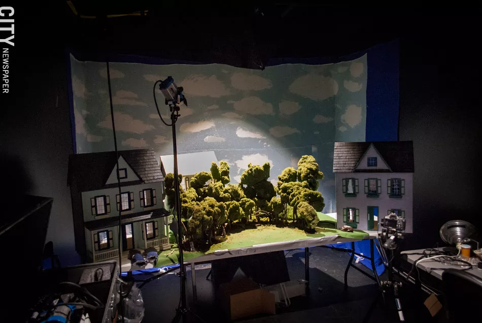 One of four rooms dedicated to stop motion animation currently houses a graduate student’s thesis project. - PHOTO BY RYAN WILLIAMSON