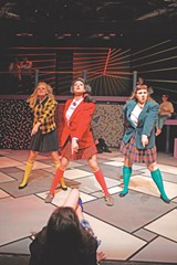 PHOTO BY DAN HOWELL - Abby Kate Herron, Brynn Tyszka, and Sammi Cohen are the - ruthless Heathers in Blackfriars Theatre's production of "Heathers: The - Musical."