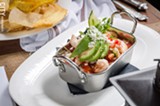 PHOTO BY MARK CHAMBERLIN - The Ceviche uses citrus shrimp, scallops, avocado, and tomatoes.