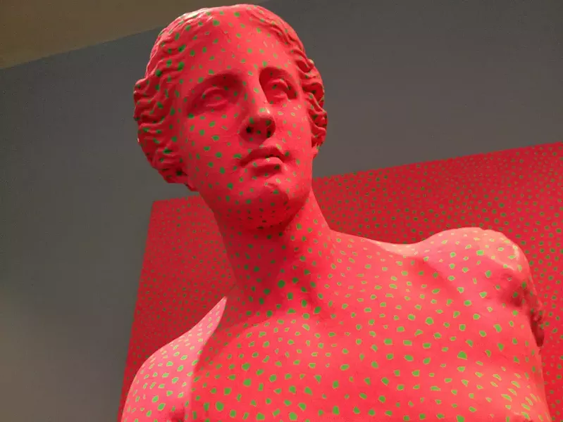 Yayoi Kusama's Statue of Venus Obliterated by Infinity Nets, 1998 (detail) was acquired by MAG under Holcomb in 2013. - PHOTO COURTESY THE MEMORIAL ART GALLERY