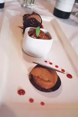 Choco-rama: The Valrhona-chocolate super-dessert plate at Las Canarias.