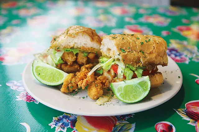 Fried Crawfish Po-Boy - JUSTIN PARR