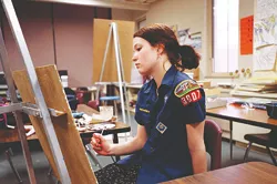 Hannah Bailey is an aspiring artist in a boring midwestern town in American Teen.