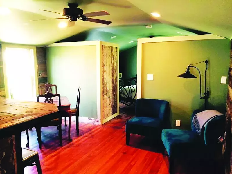 Hotel room? Hardly. This is a refurbished garage available for rent on Airbnb. - COURTESY