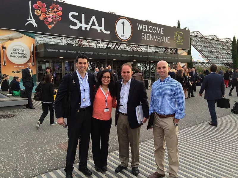 Jody Hall (third from left) at the SIAL global food marketplace in Paris - COURTESY