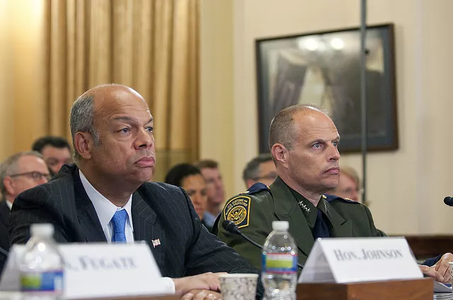 Border Patrol Deputy Chief Ronald Vitiello and Department of Homeland Security Secretary Jeh Johnson testify in Washington D.C. last June about a surge of unaccompanied children crossing the border. - U.S. CUSTOMS AND BORDER PROTECTION