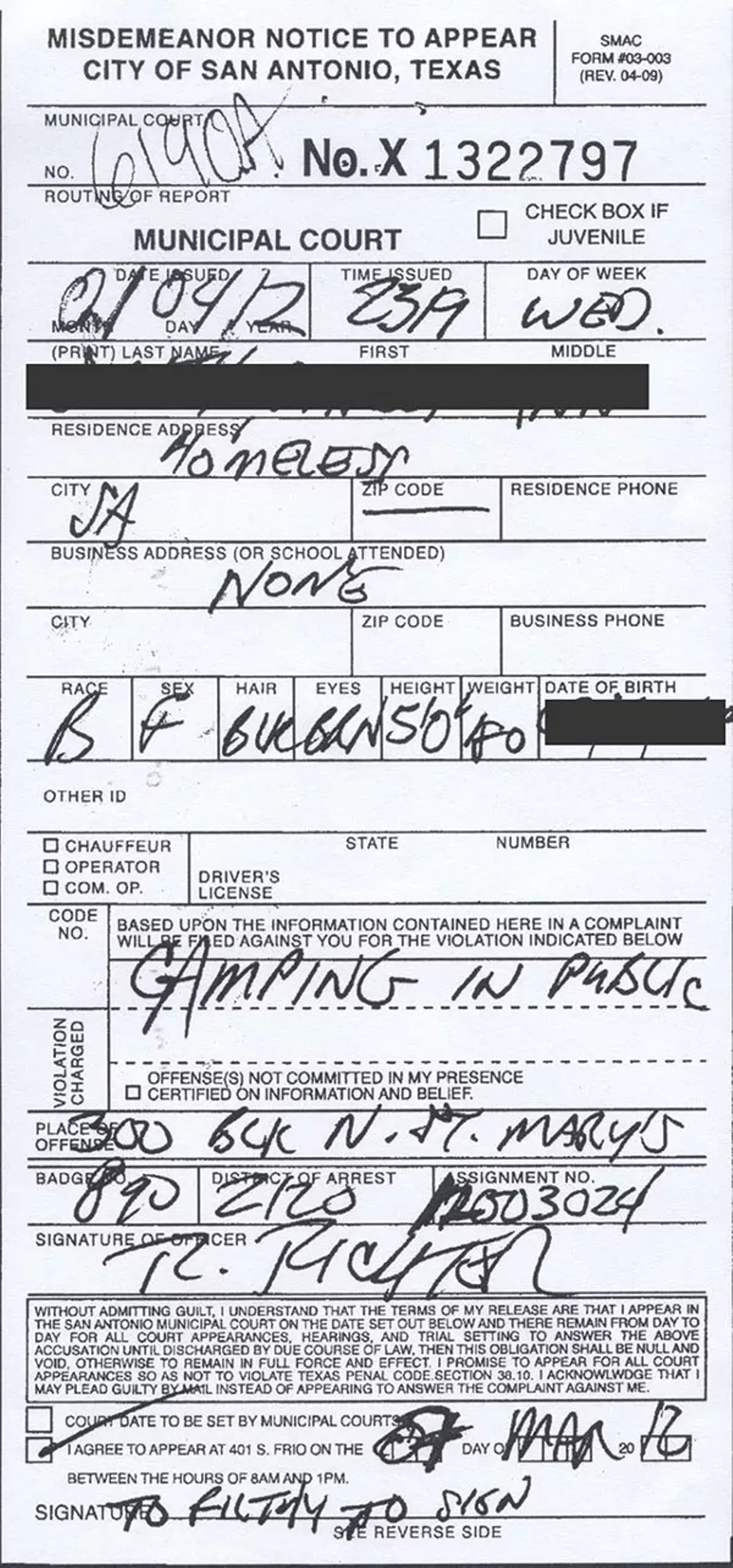 Sapd Issues Thousands Of Tickets For Homelessness News Etc San Antonio San Antonio Current