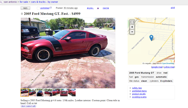 Used Cars For Sale In San Antonio Tx Craigslist