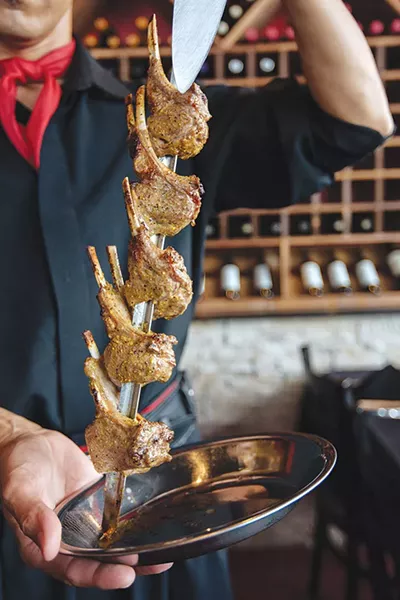 Sizzling lamb chops
