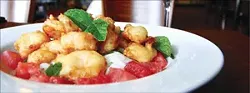 The tempura shrimp at Auden's Kitchen