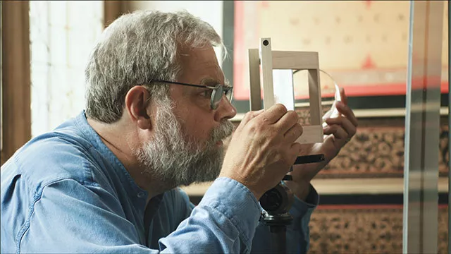 Tim Jenison, in his recreated Vermeer room, in the documentary Tim’s Vermeer - COURTESY PHOTO