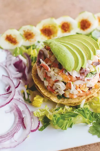 Tostada Mixta with Ceviche