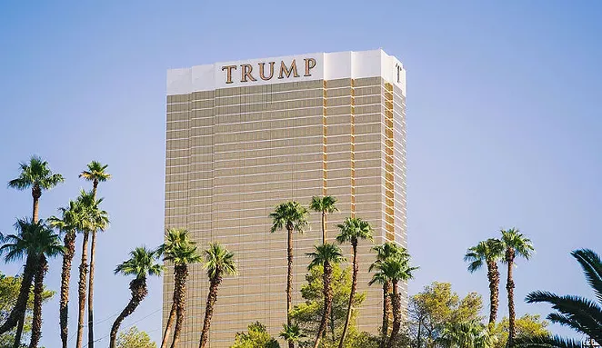 The Trump-named hotel and casino is impossible to miss from the Las Vegas Strip. - WIKIPEDIA COMMONS