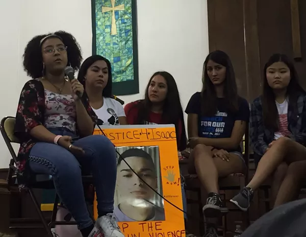 Speakers at the March For Our Lives: Road To Change address the audience. - SANFORD NOWLIN