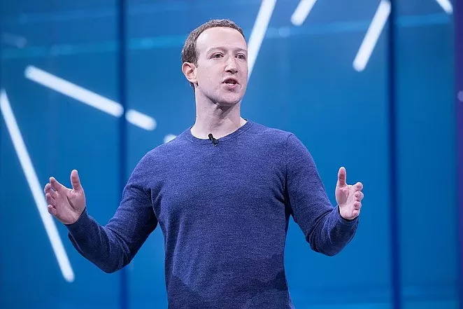 Facebook CEO Mark Zuckerberg speaks at the company's 2018 developer conference. - ANTHONY QUINTANO