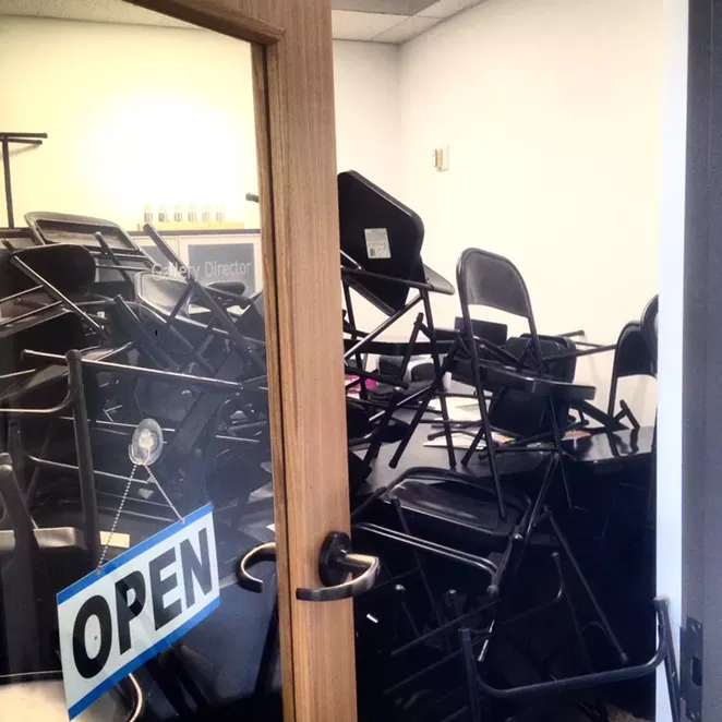 A student project in Dawkins’ office at Texas State - COURTESY