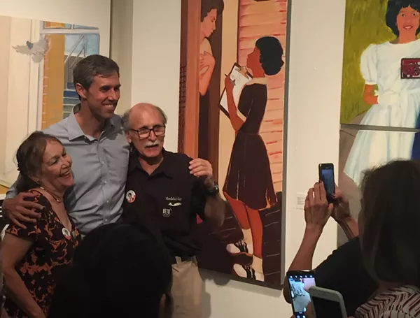 Beto O'Rourke poses for a photo after a San Antonio town hall. - SANFORD NOWLIN