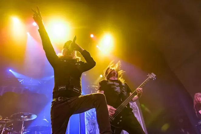 At the Gates goad the audience into a frenzy. - JAIME MONZON