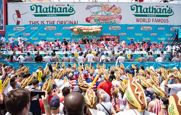 A view from the Nathan's Famous hot-dog eating contest held on July 4, 2018. - NATHAN'S FAMOUS