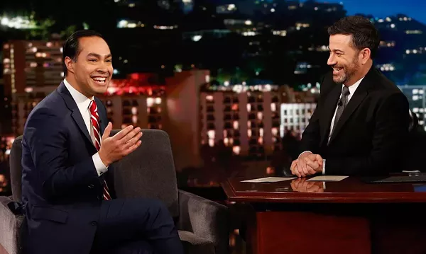 Julián Castro and Jimmy Kimmel cut up on Tuesday night. - TWITTER / JULIANCASTRO