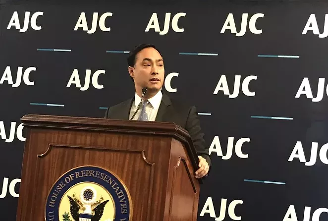 Joaquin Castro speaks during a recent engagement. - TWITTER / JOAQUINCASTROTX