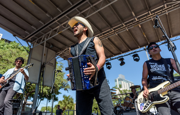 Piñata Protest performing at Taco Fest 2018. - JAIME MONZON