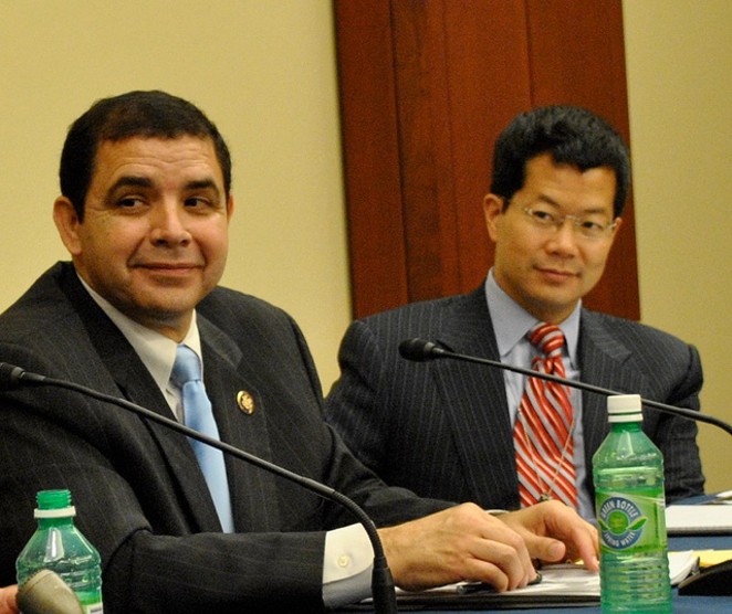Rep. Henry Cuellar (left) said the State of Texas failed to distribute $100 million in funds available under a 2014 spending bill. - FLICKR CREATIVE COMMONS