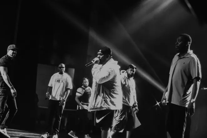 Wu-Tang wrecking it at the Majestic Theatre on Saturday night. - OSCAR MORENO