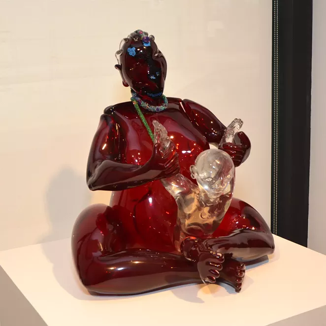 Joyce J. Scott’s Murano glass sculpture Breathe is among the Linda Pace Foundation’s recent acquisitions. - BRYAN RINDFUSS