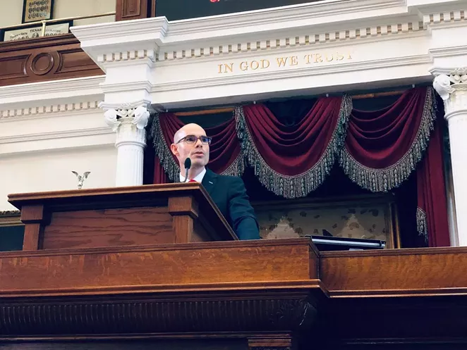 Dennis Bonnen addresses the Texas House during the start of the 2019 Legislative Session. - TWITTER / DENNIS BONNEN
