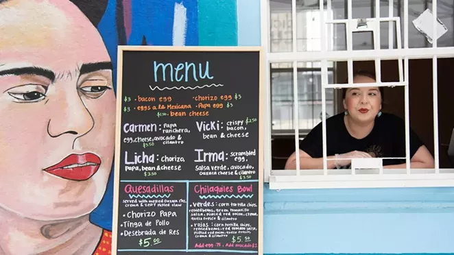 Amanda Fagan, 26, is co-owner of Con Huevos, 1629 E. Houston St. - PHOTO BY V. FINSTER | HERON CONTRIBUTOR