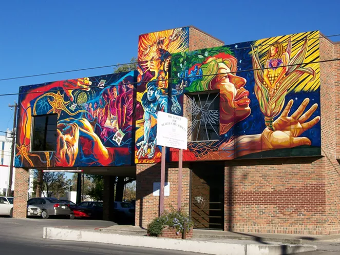 Adriana M. Garcia served as lead artist on the San Anto Cultural Arts mural “Brighter Days.” - COURTESY OF ADRIANA M. GARCIA