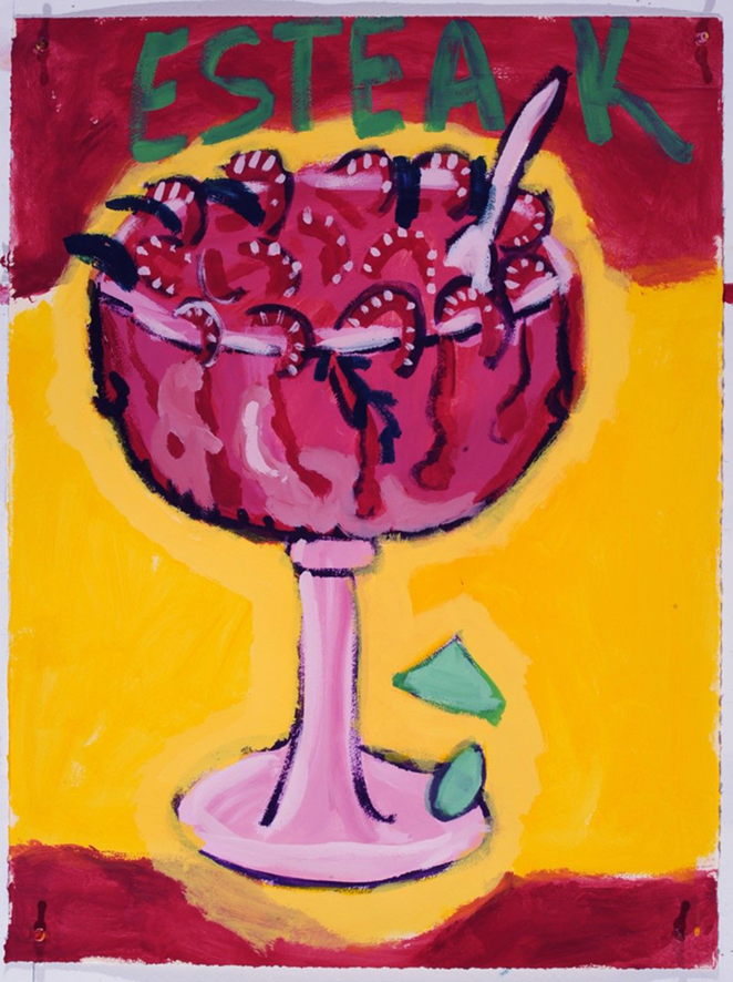 Victoria Suescum, Esteak, 2014. Matte acrylic on paper. - COURTESY OF MCNAY ART MUSEUM