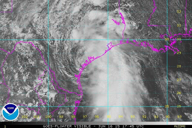Tropical Storm Bill made landfall just before noon, and it's bringing more rain to Central Texas. - NATIONAL HURRICANE CENTER